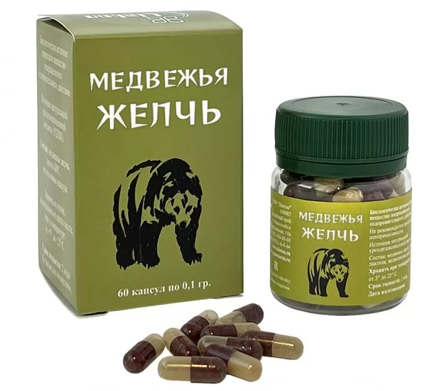Желчь медведя с желчью КРС капсулы